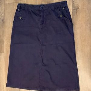 CHRISTOPHER & BANKS STRETCH JEAN SKIRT SZ 14